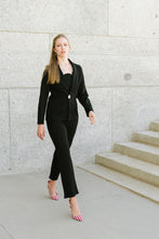 Load image into Gallery viewer, women's black suit jacket