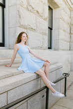 Load image into Gallery viewer, blue short dress with attached shorts